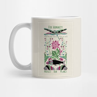 Protect Our Planet Folk Art Mug